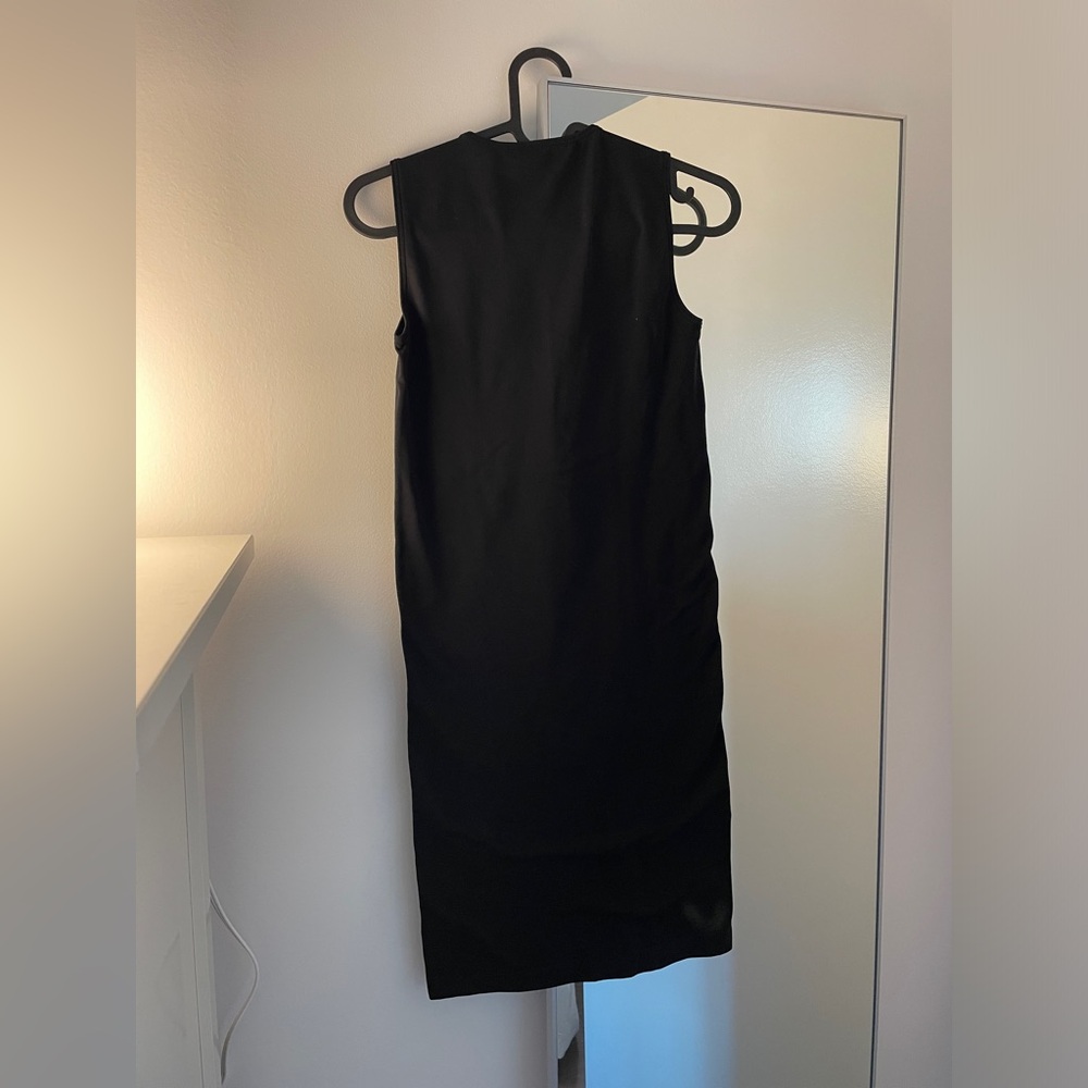 WOLFORD Black Nylon Bodycon Sleeveless Knee Length - Picture 4 of 5